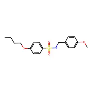 4-Butoxy-N-(4-methoxybenzyl)benzenesulfonamide structure