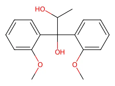 1,2-Propanediol, 1,1-bis(2-methoxyphenyl)- structure