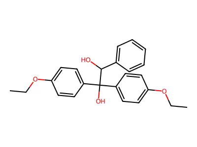1,1-Bis(4-ethoxyphenyl)-2-phenylethane-1,2-diol structure