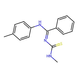 1-(4-Methylphenyl)-2-phenyl-5-methyl-1,3,5-triaza-1-pentene-4-thione structure