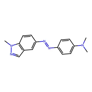 1-Methyl-5-(4-dimethylaminophenylazo)indazole structure