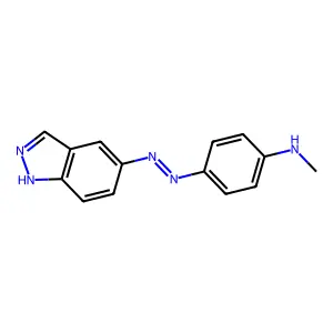 5-(4-Methylaminophenylazo)indazole structure