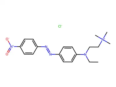 2-[N-ethyl-4-[(4-nitrophenyl)diazenyl]anilino]ethyl-trimethylazanium structure