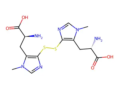 1-N-甲基-4-巯基组氨酸二硫化物 structure