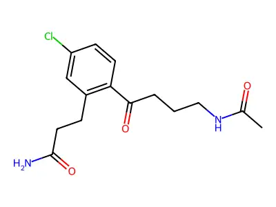 Benzenepropanamide, 2-(4-(acetylamino)-1-oxobutyl)-5-chloro- structure