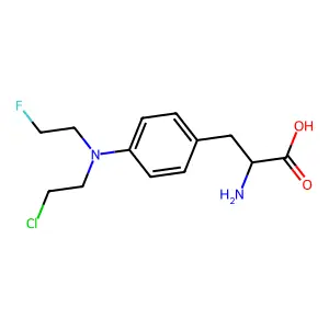 Alanine, 3-(p-((2-chloroethyl)(2-fluoroethyl)amino)phenyl)- structure
