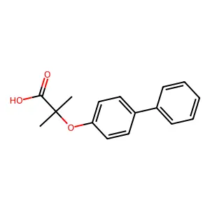 2-(1,1'-Biphenyl-4-yloxy)-2-methylpropanoic acid structure
