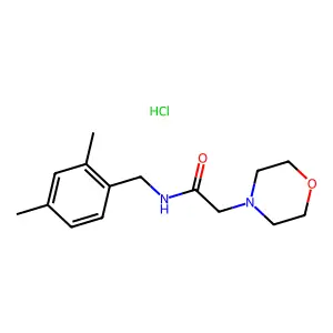 4-Morpholineacetamide, N-(2,4-dimethylbenzyl)-, monohydrochloride structure