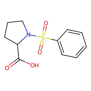(2R)-1-(benzenesulfonyl)pyrrolidine-2-carboxylic acid structure