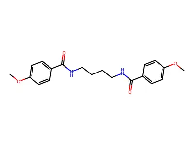 Benzamide, N,N'-1,4-butanediylbis[4-methoxy- structure