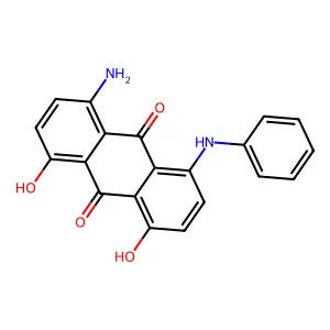1-Amino-4,5-dihydroxy-8-phenylaminoanthraquinone structure
