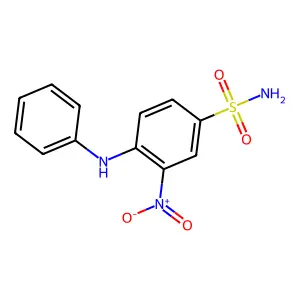 3-硝基-4-(苯氨基)苯磺酰胺 structure