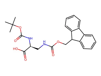 DL-Fmoc-Dap(Boc)-OH structure