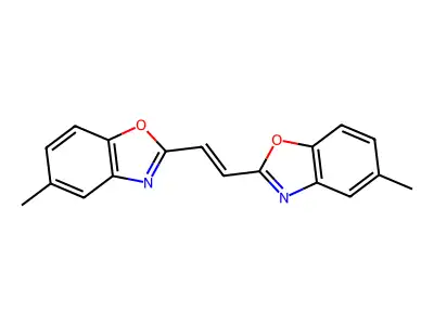 Benzoxazole, 2,2'-(1,2-ethenediyl)bis(5-methyl- structure