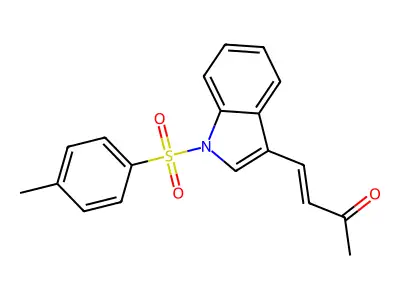 (E)-4-(1-Tosyl-1H-indol-3-yl)but-3-en-2-one structure
