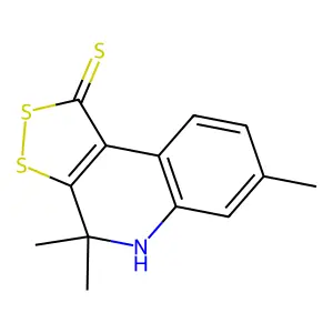 4,4,7-trimethyl-4,5-dihydro-1H-[1,2]dithiolo[3,4-c]quinoline-1-thione structure
