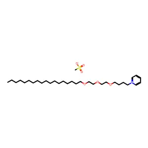 Pyridinium, 1-(4-(2-(2-(octadecyloxy)ethoxy)ethoxy)butyl)-, methanesulfonate structure