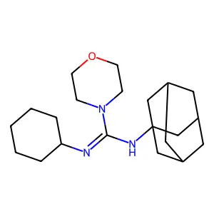 N-(1-adamantyl)-N'-cyclohexylmorpholine-4-carboximidamide structure