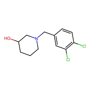 (3S)-1-[(3,4-dichlorophenyl)methyl]piperidin-3-ol structure