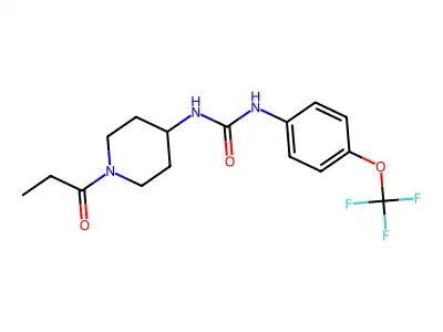 Benzoic acid, 2-((aminocarbonyl)oxy)-5-chloro-, 3-methylphenyl ester structure