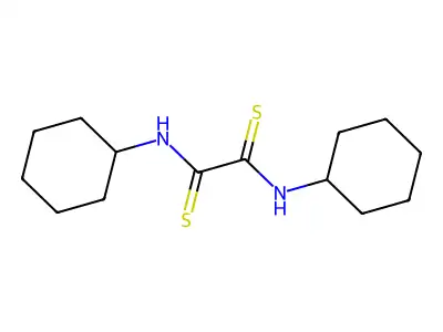 Ethanedithioamide, N1,N2-dicyclohexyl- structure