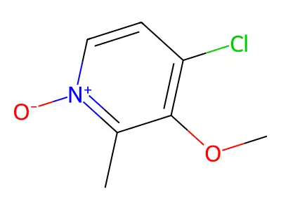 Pyridine, 4-chloro-3-methoxy-2-methyl-, 1-oxide structure