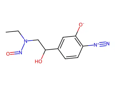 Diazo-N-nitrosoetilefrin structure