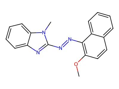 1H-Benzimidazole, 2-[(2-methoxy-1-naphthalenyl)azo]-1-methyl- structure