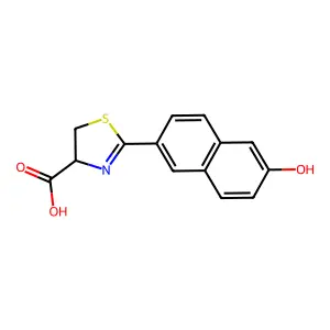 3-(7-羟基萘基)-2-噻唑-4-甲酸 structure