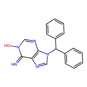 9-Benzhydryladenine 1-oxide structure