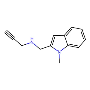 2-(N-(2-Propynyl)aminomethyl)-1-methylindole structure
