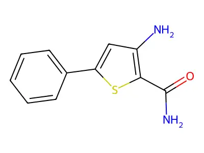 3-Amino-5-phenylthiophene-2-carboxamide structure