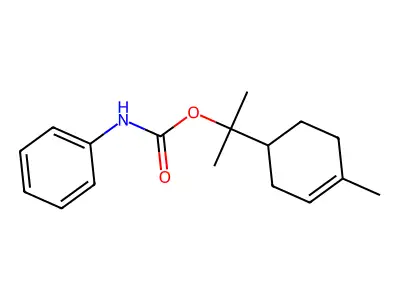 2-(4-methylcyclohex-3-en-1-yl)propan-2-yl N-phenylcarbamate structure