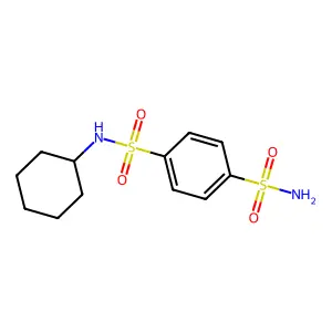 4-N-cyclohexylbenzene-1,4-disulfonamide structure