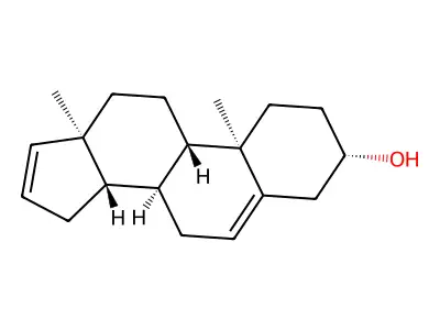 Androsta-5,16-dien-3 beta-ol structure