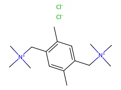 1,4-Benzenedimethanaminium, N,N,N,N',N',N',2,5-octamethyl-, dichloride structure