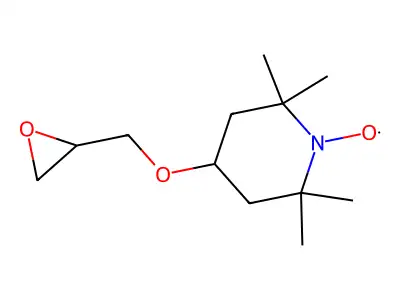 1-Oxyl-2,2,6,6-tetramethyl-4-glycidyloxypiperidine structure