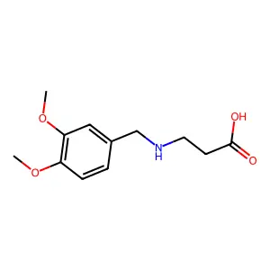 3-[(3,4-Dimethoxyphenyl)methylamino]propanoic acid structure