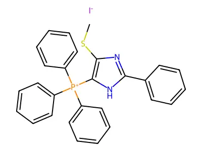 (4-methylsulfanyl-2-phenyl-1H-imidazol-5-yl)-triphenylphosphanium;iodide structure