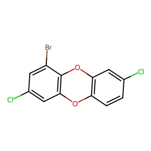 1-Bromo-3,8-dichlorooxanthrene structure
