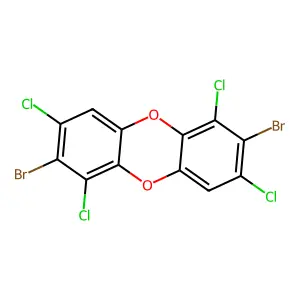 2,7-Dibromo-1,3,6,8-tetrachlorooxanthrene structure