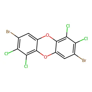 3,8-Dibromo-1,2,6,7-tetrachlorooxanthrene structure