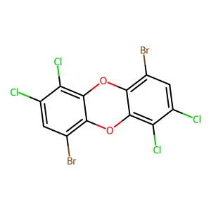 4,9-Dibromo-1,2,6,7-tetrachlorooxanthrene structure