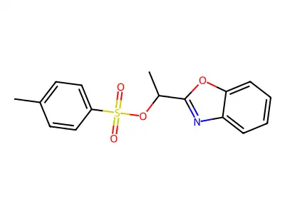 Toluene-4-sulfonic acid 1-benzooxazol-2-YL-ethyl ester structure