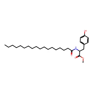 N-stearoyltyrosine methyl ester structure