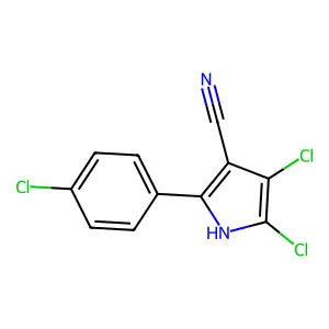4,5-dichloro-2-(4-chlorophenyl)-1H-pyrrole-3-carbonitrile structure