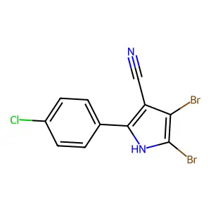 4,5-dibromo-2-(4-chlorophenyl)-1H-pyrrole-3-carbonitrile structure