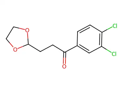 3',4'-Dichloro-3-(1,3-dioxolan-2-yl)propiophenone structure