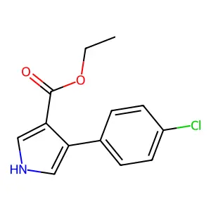 ethyl 4-(4-chlorophenyl)-1H-pyrrole-3-carboxylate structure