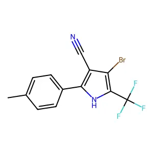 4-bromo-2-(4-methylphenyl)-5-(trifluoromethyl)-1H-pyrrole-3-carbonitrile structure